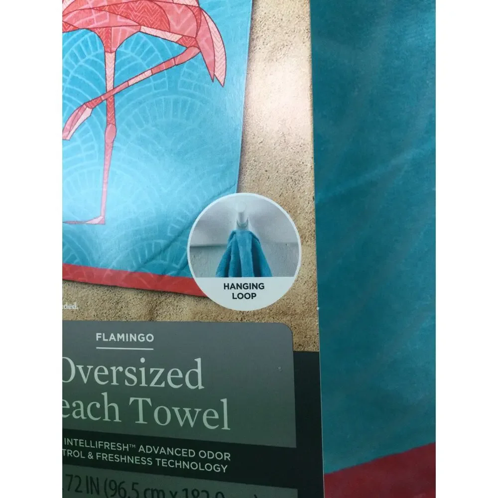 Better Homes & Gardens XL Oversized Beach Towel Flamingo NWT